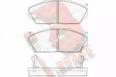R BRAKE rb0704 -  Комплект тормозных колодок, дисковый тормоз